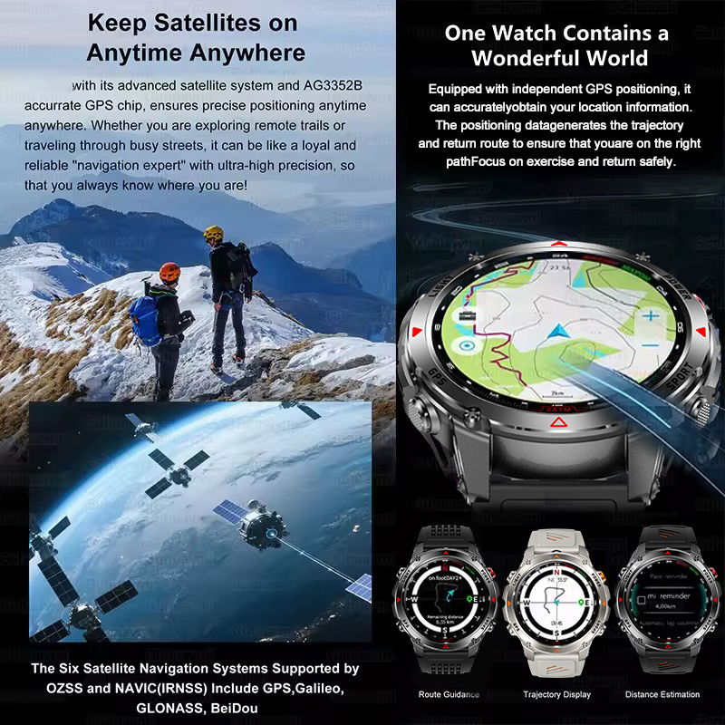 2025New Outdoor Military Smart - огляд і ціна Altimeter Compass Watch
