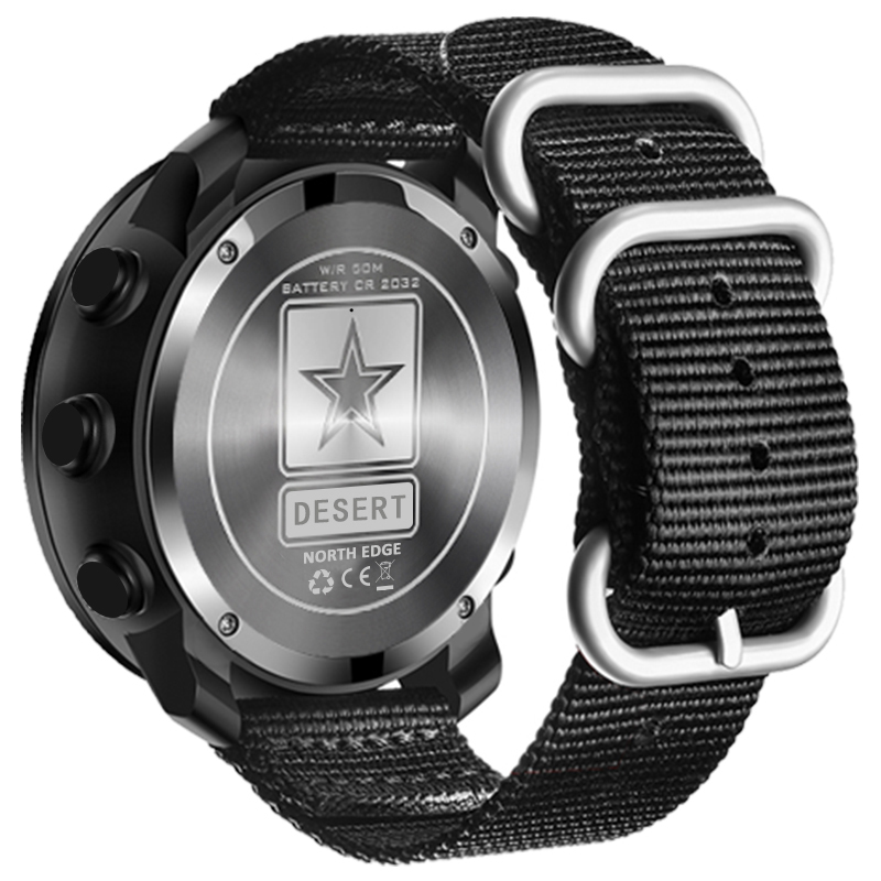 NORTH EDGE DESERT Men Digital  - огляд і ціна Altimeter Compass Watch