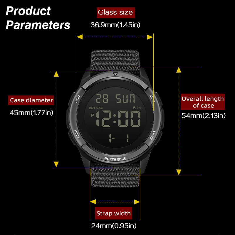 NORTH EDGE 2025 TERRAX Men's D - огляд і ціна Altimeter Compass Watch