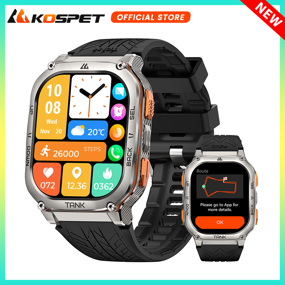 KOSPET TANK M3 Ultra GPS Smart - огляд і ціна Altimeter Compass Watch