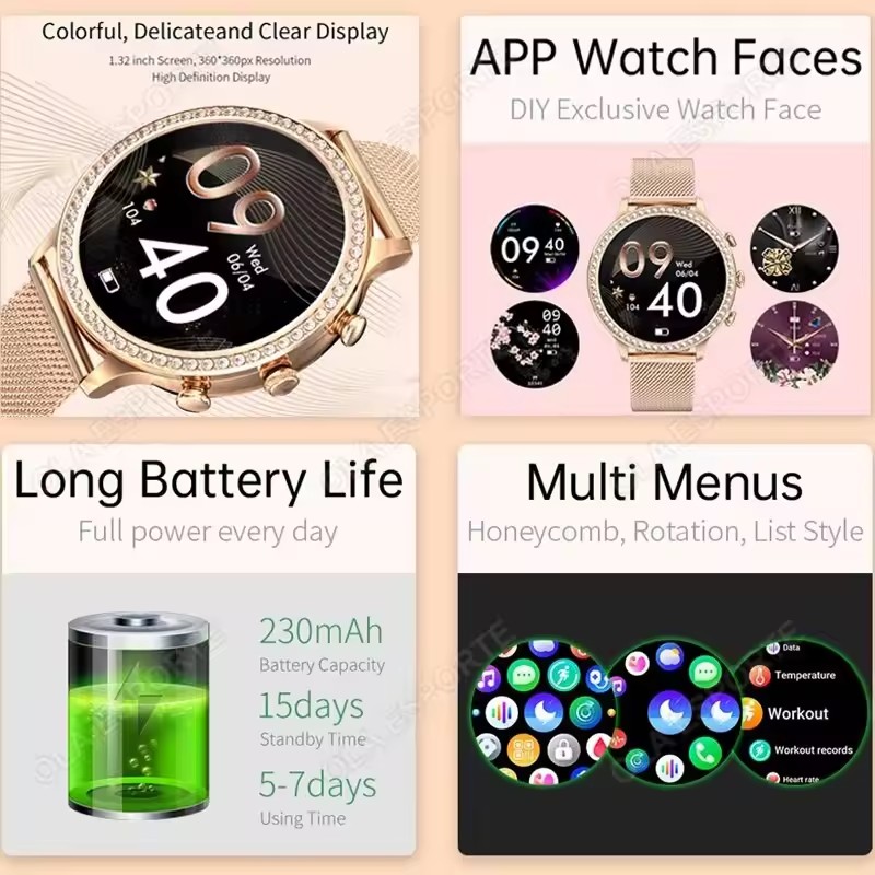 Elegant Ladies' Smartwatch Blu - огляд і ціна Watches Ladies Smartwatch